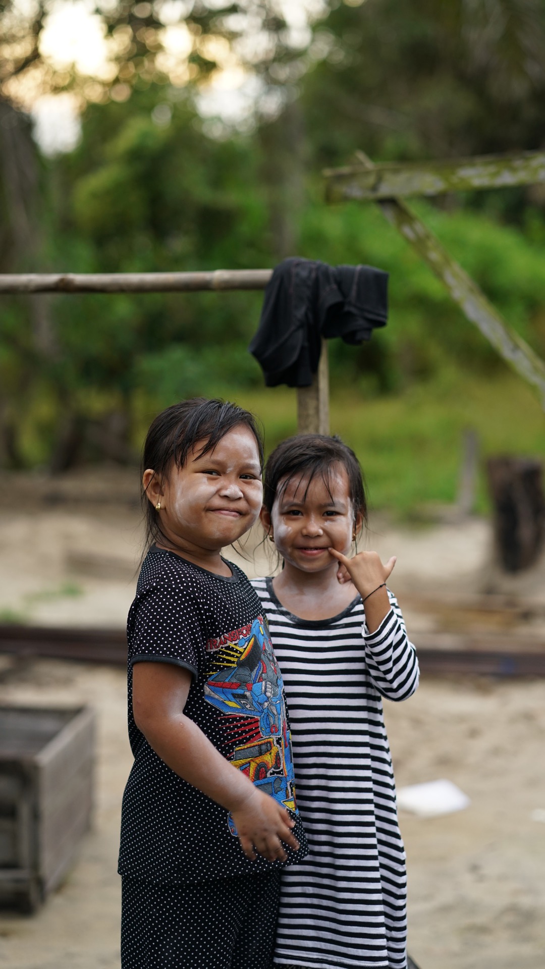 Two children from the community who benefit from the Katingan Peatlands Project.